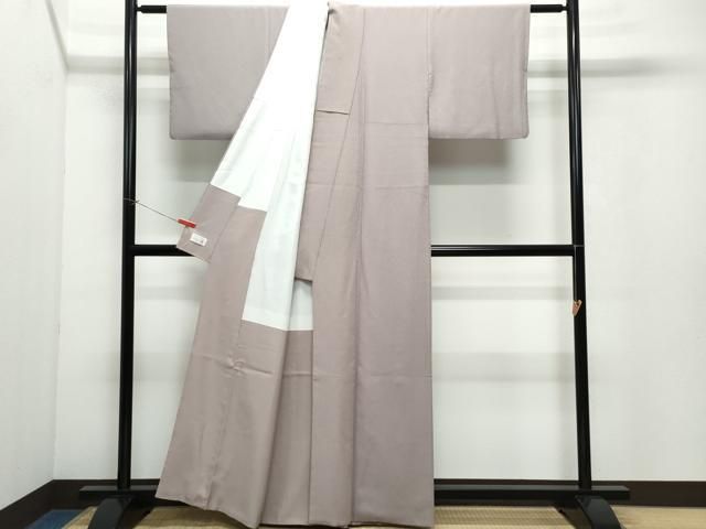 平和屋着物○洗える最高級着物 ＜英＞はなぶさ謹製 色無地 鳩羽鼠色  