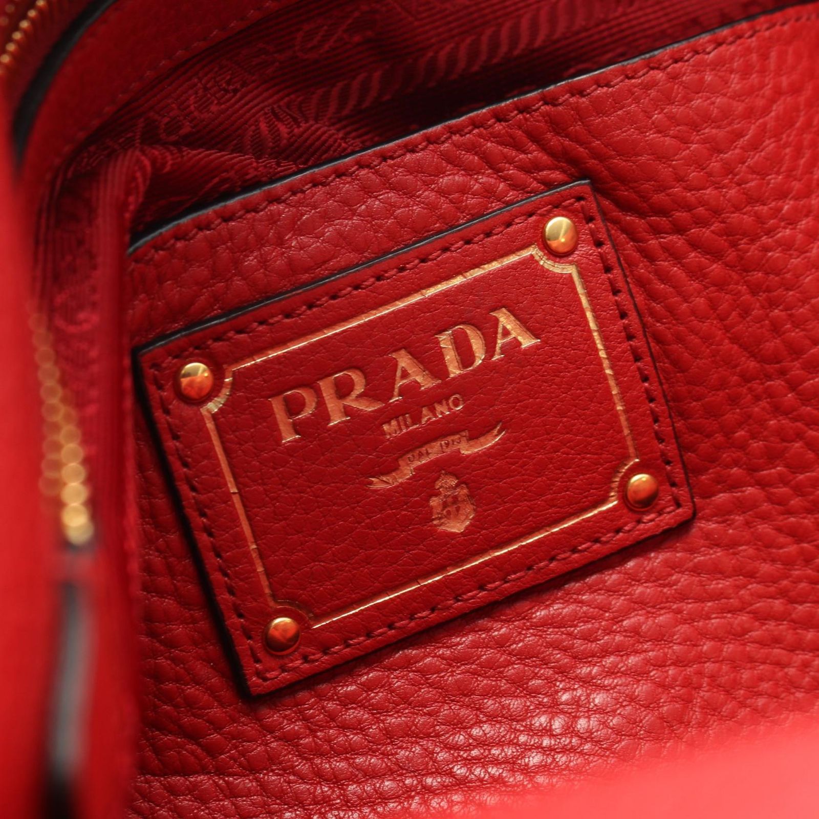 プラダ PRADA トートバッグ VITELLO PHENIX 1BG865 レッド