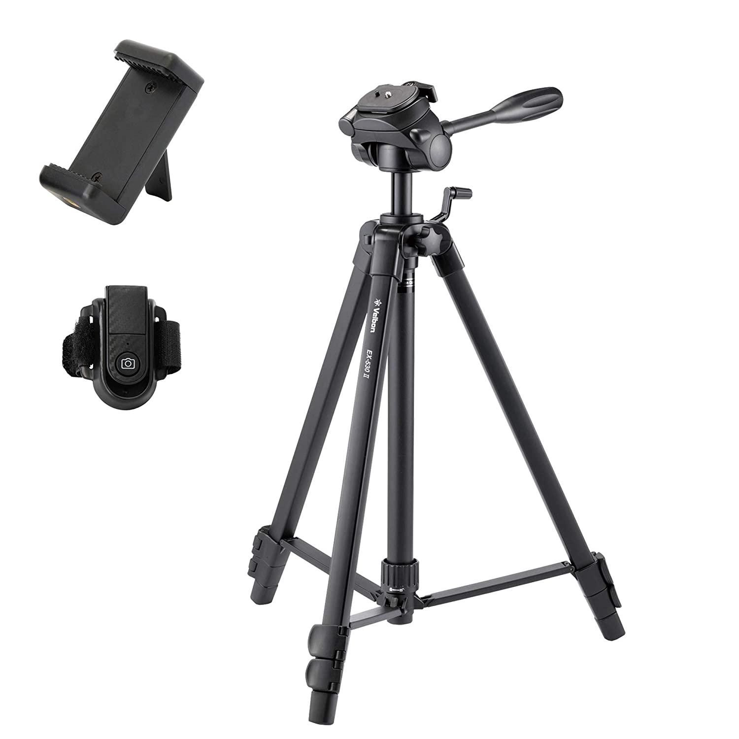 4営業日で発送 ベルボン Velbon ファミリー三脚 EX-530 II 3段 レバーロック 全高157cm 脚径23mm 中型 3Way雲台 DIN規格クイックシュー対応 ア