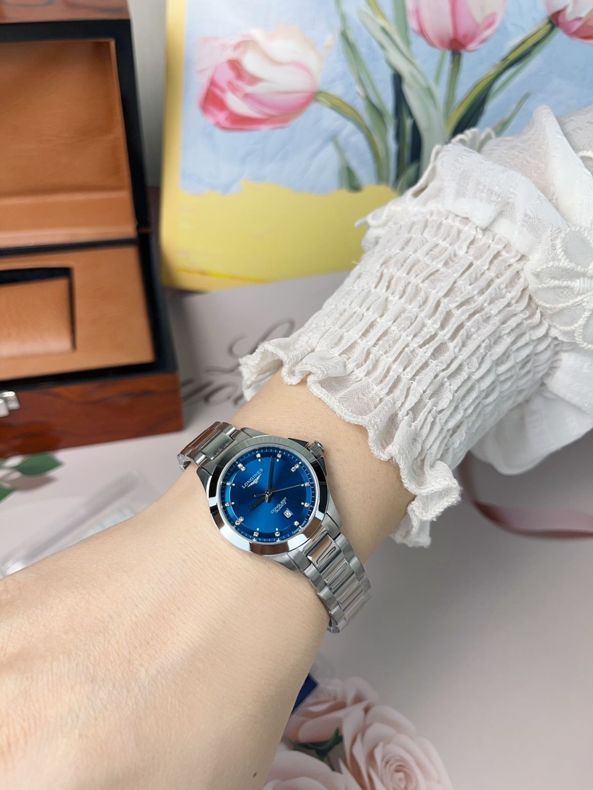 LONGINES ロンジン L7280 クオーツ レディース 腕時計※保証書付 ロンジン ゴールド ホワイト ローマン 2針 レザー ブラック