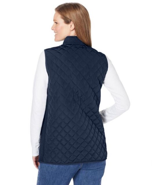 海外通販！ 送料無料 ウーマン ウィズイン レディース ジャケット ブルゾン アウター Plus Size Zip-Front Quilted Vest Navy
