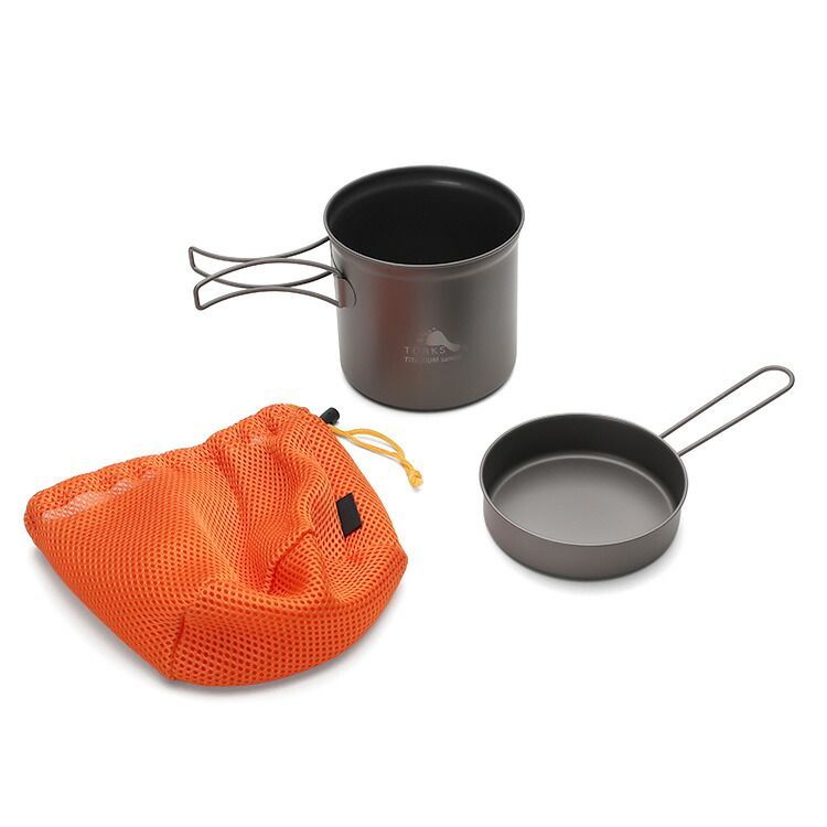 トークス ポット＋フライパンセット 1100ml CKW-1100 Titanium Pot + Pan TOAKS フライパン ポット アウトドア  Cook Set 食器 ギフト 結婚祝い プレゼント 贈り物 食器セット ギフトセット