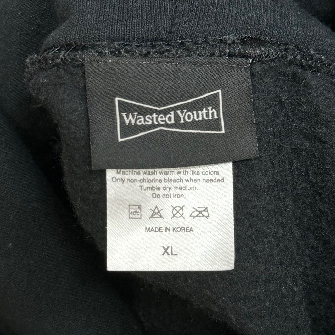 WASTED YOUTH AFTERBASE コラボ アフターベース プリント パーカー プルオーバー スウェット フーディー ウェステッドユース  ブラック XL  68404A3