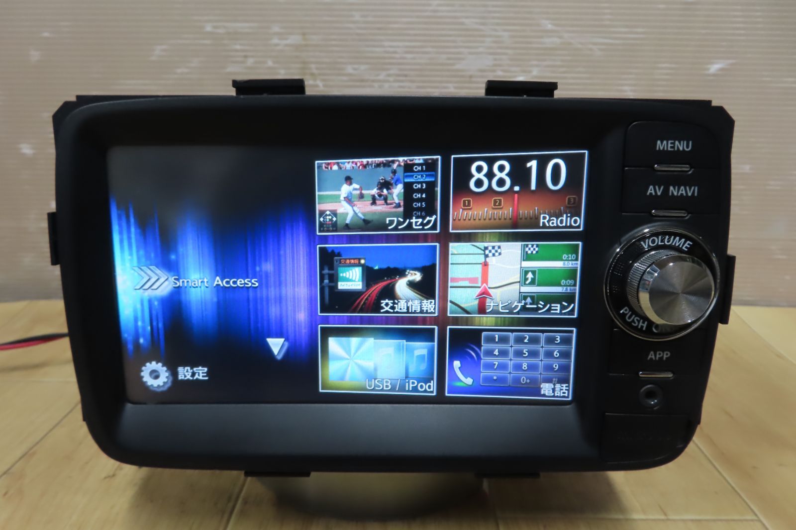 スペーシア　MK32S　純正ナビ　スズキ　作動確認済み　枠付き　QY-1006 Yahoo!オークション - 動作確認済 MK32S 純正ナビ スズキ MK32S