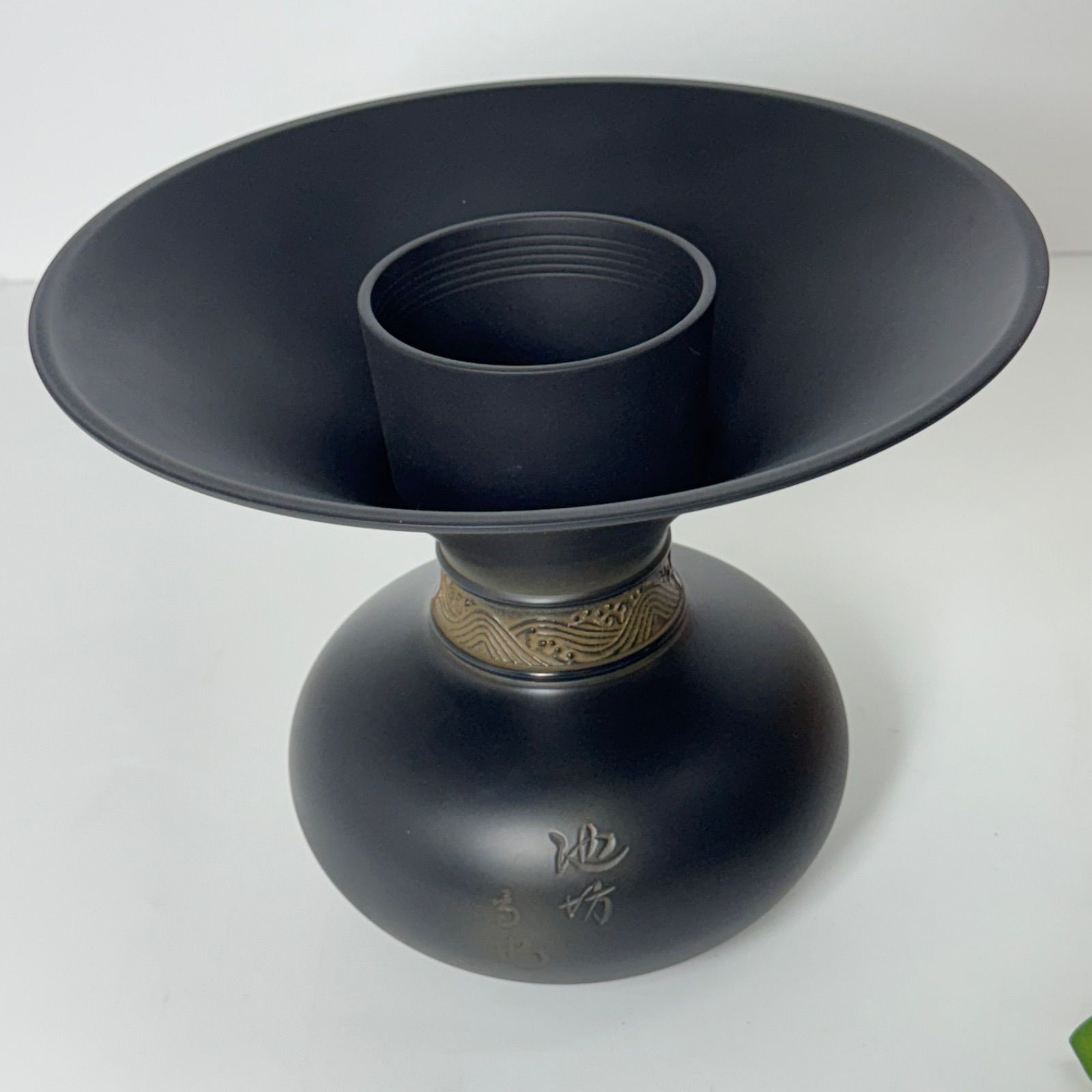池坊　いけばな　鋳銅花器　小森寸龍造 古流　未生流　花瓶　華道具　高さ27cm 池坊 いけばな 鋳銅花器 小森寸龍造 古流 未生流 花瓶 華道具 高