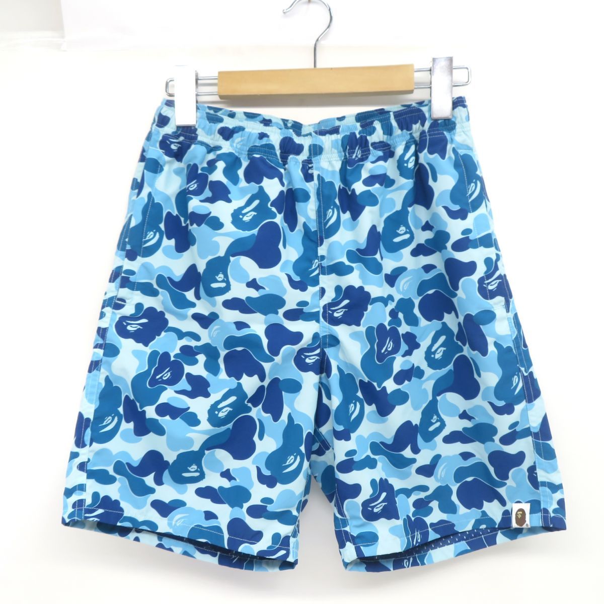 A BATHING APE アベイシングエイプ ABC Camo Beach Shorts カモ ビーチ ショーツ Sサイズ 001SPJ301018M Blue