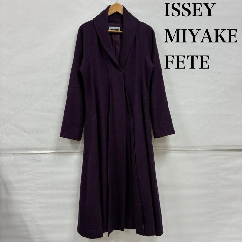 ISSEY MIYAKE イッセイミヤケ コート FETE ウール ショールカラー ロング ガウン コート 比翼 フライフロント IF74FA501