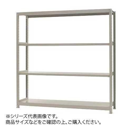 【新品・4営業日で発送】軽中量ラック 耐荷重200kgタイプ 単体 間口1800×奥行600×高さ2400mm 4段 アイボリー (1435309)