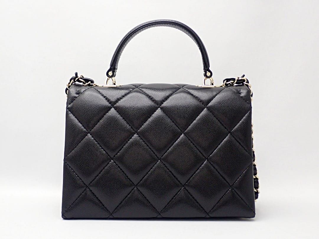 CHANEL シャネル マトラッセ ミニ トップハンドル フラップバッグ 