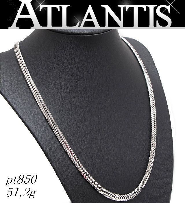 美品 12面 トリプル 喜平プラチナネックレス Pt850 約51.2g 約
