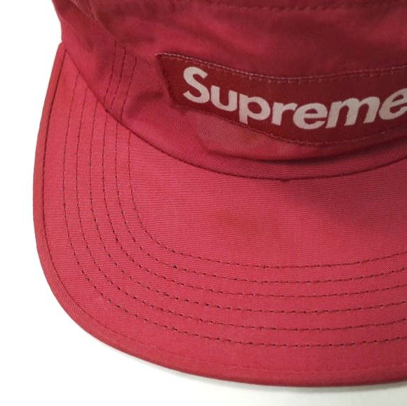 SUPREME シュプリーム アメリカ製 14SS Box Logo Side Zip Camp Cap ボックスロゴサイドジップキャンプキャップ ONE SIZE RED ジェットキャップ MADE IN USA 帽子【SUPREME】