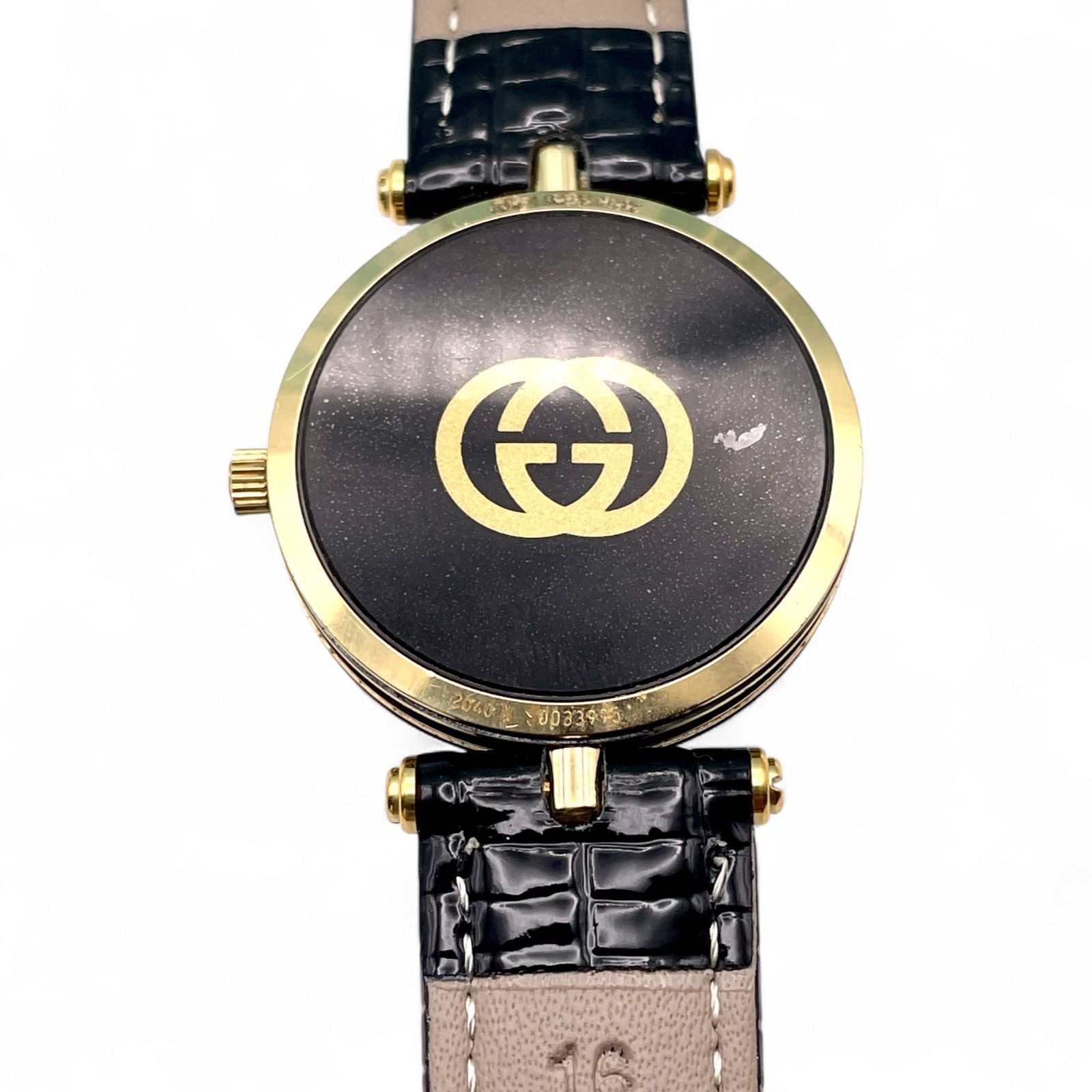 美品 □ 稼働 GUCCI グッチ シェリーライン 白文字盤 レディース