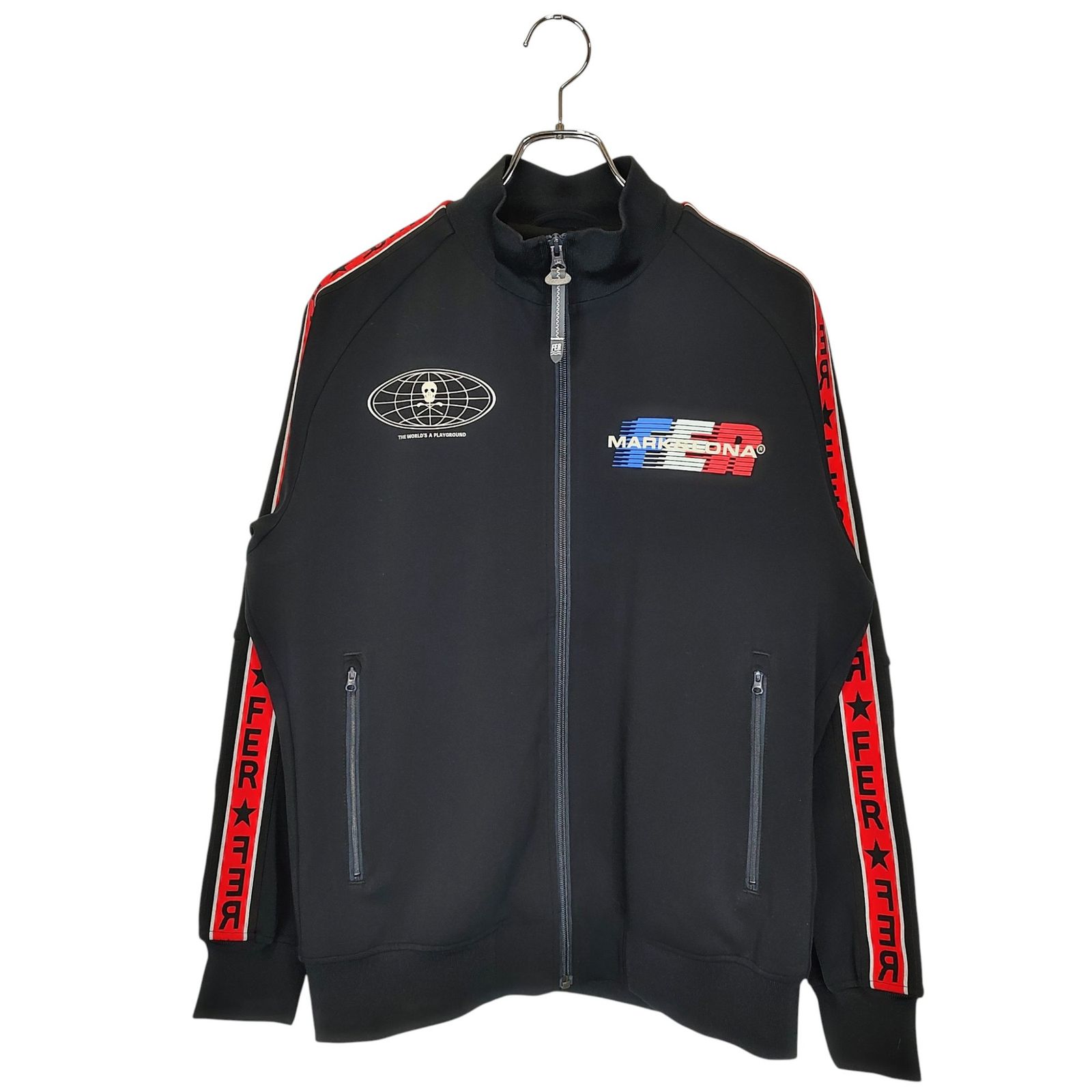 MARK&LONA マークアンドロナ ゴルフ 24AW FER Star Stripe Track Jacket FER Star Stripe Jogger セットアップ MFM-4C-AD01 MFM-4C-AT01 44 ブラック メンズ