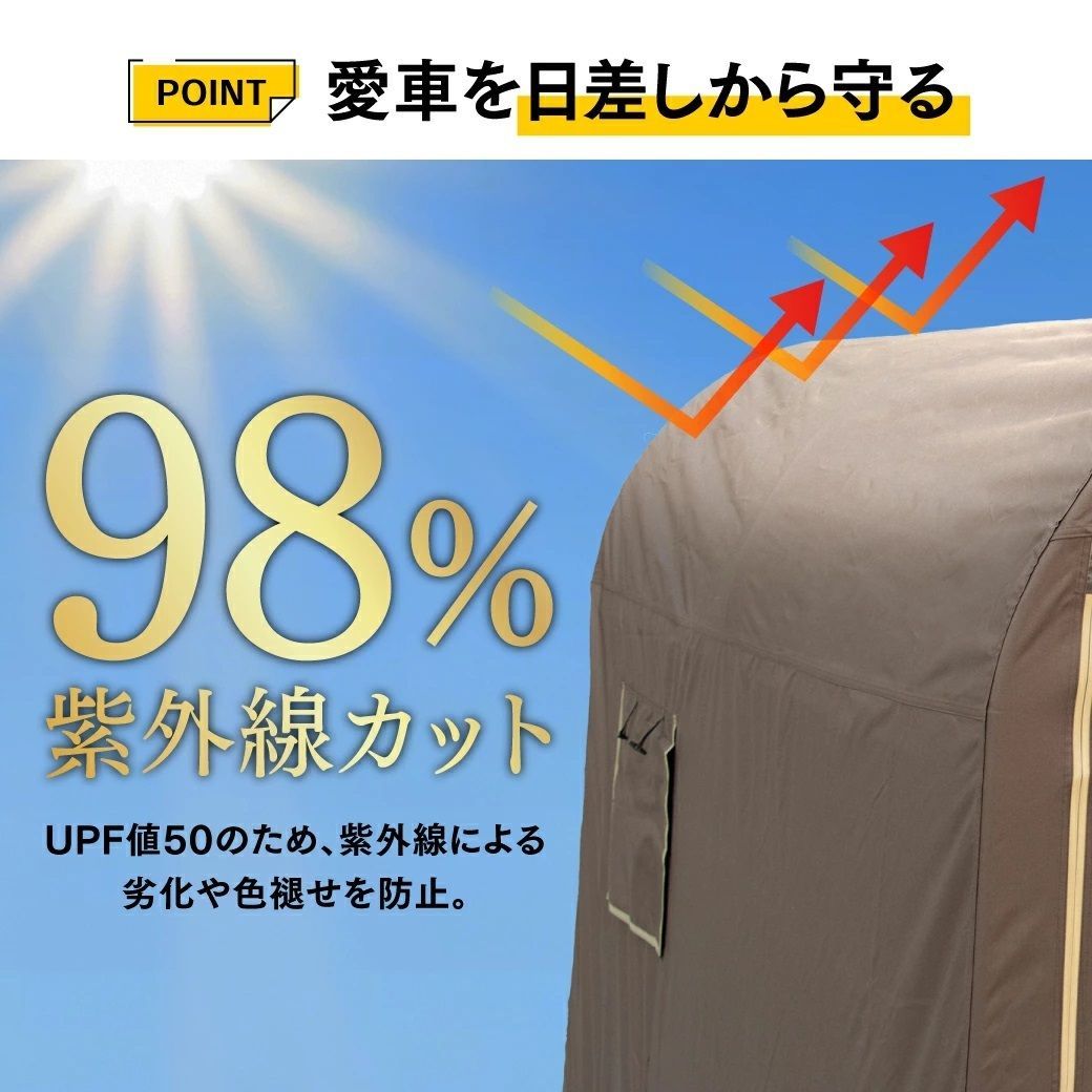 PYKES PEAK パイクスピーク サイクルハウス EX Mサイズ 高さ180㎝ ブラウン 1台用〜3台用 自転車置き場 バイクガレージ バイクシェルター