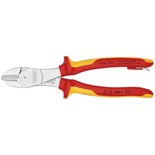 KNIPEX クニペックス 7406-200 TBK 絶縁強力斜ニッパー 落下防止 BK その他 ペンチ プライヤー
