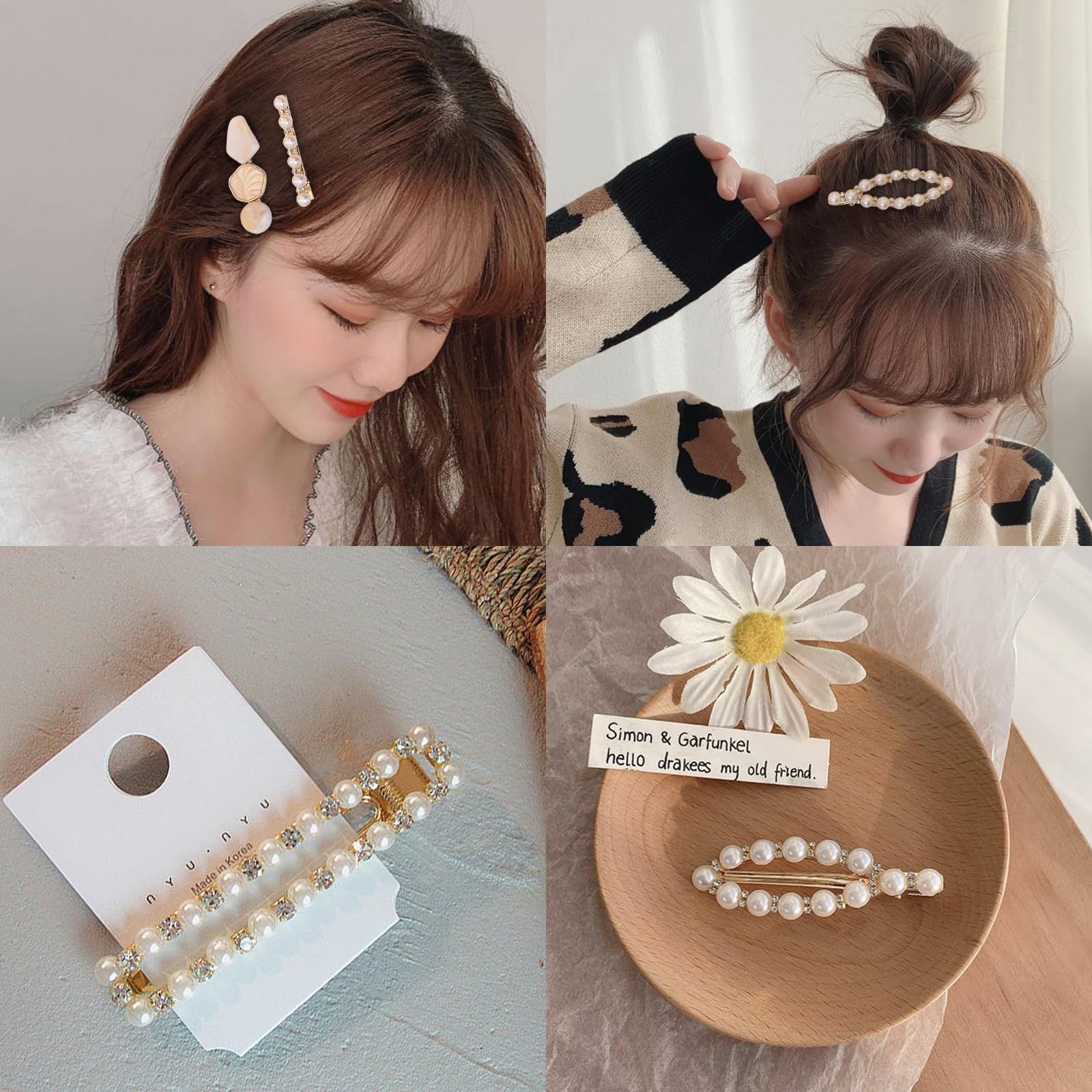 ヘアクリップ 5個セット （新品】ピンク系ヘア・クリップ5個