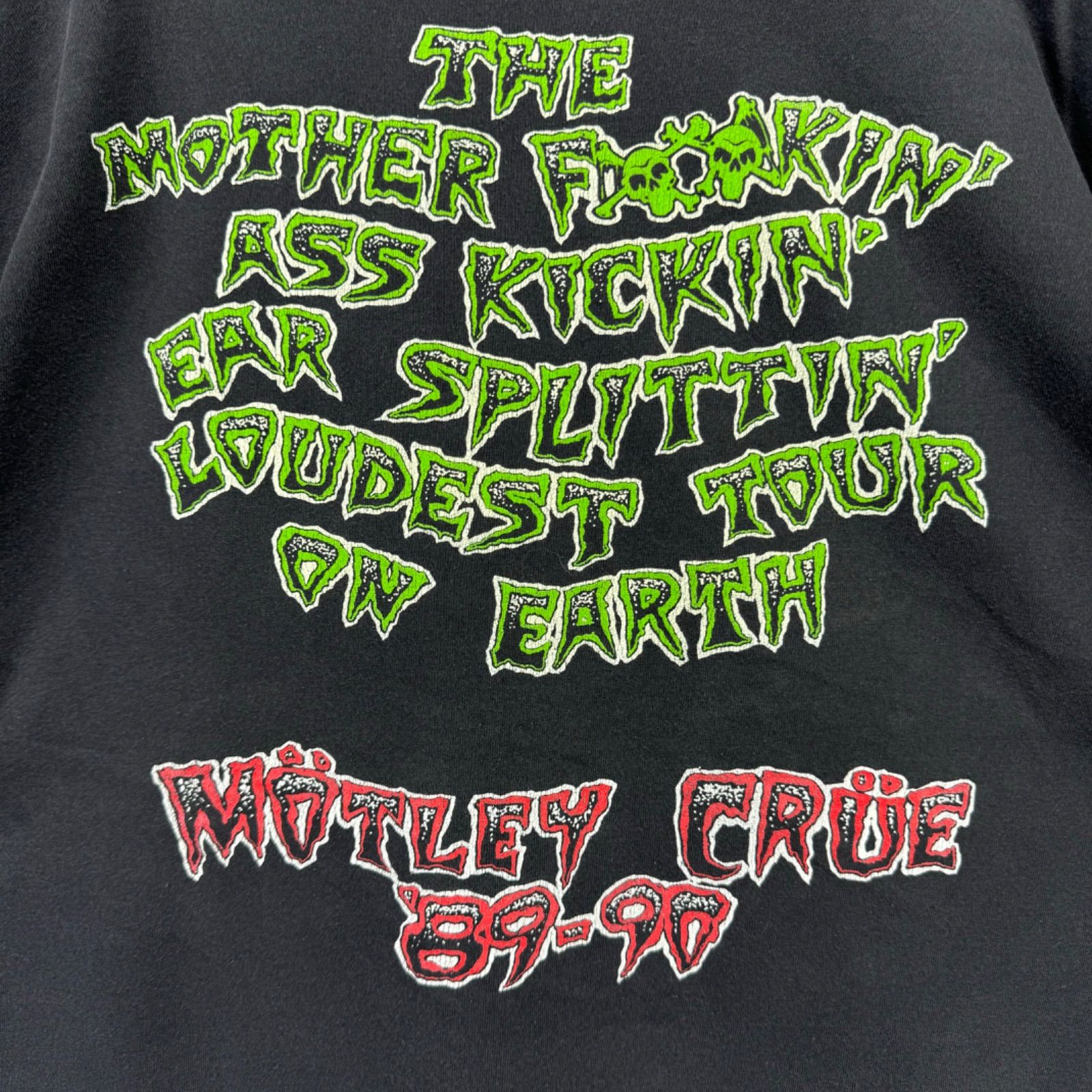 XLサイズ鬼フェード！PUSHEAD MOTLEY CRUE 89年 パスヘッド XLサイズ鬼フェード！PUSHEAD MOTLEY CRUE 89年 パスヘッド