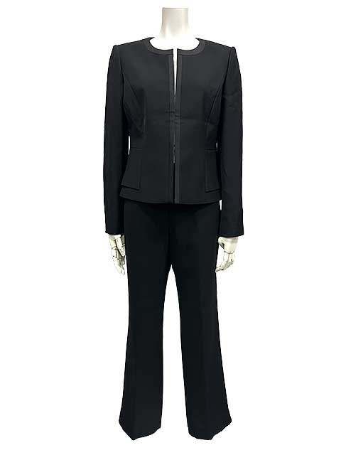 TOKYO SOIR 東京ソワール スーツ パンツスーツ サイズ7 ブラック レディース＿S02＿セルモアから ＿s-0223-r02