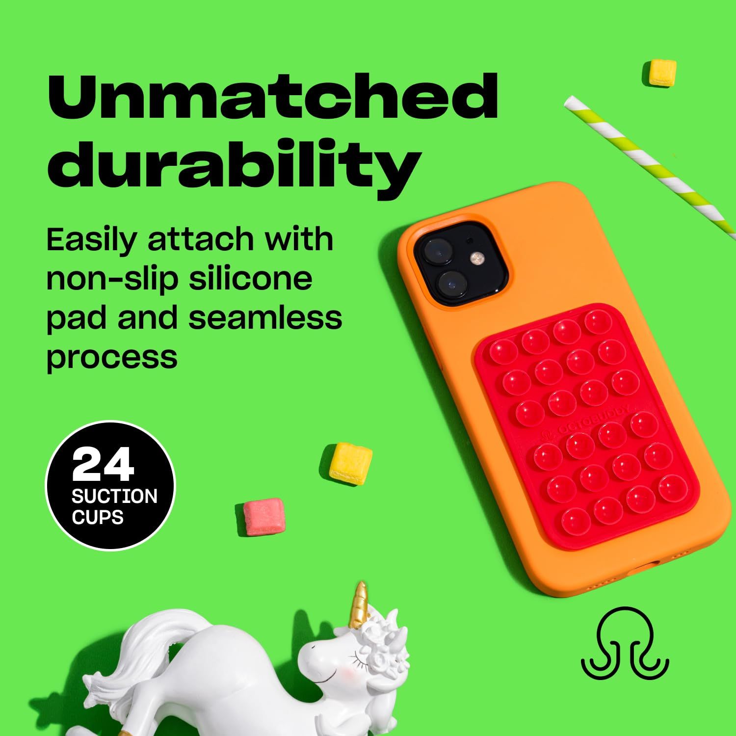 OCTOBUDDY | シリコン吸盤携帯電話ケース 粘着マウント | (iPhoneと