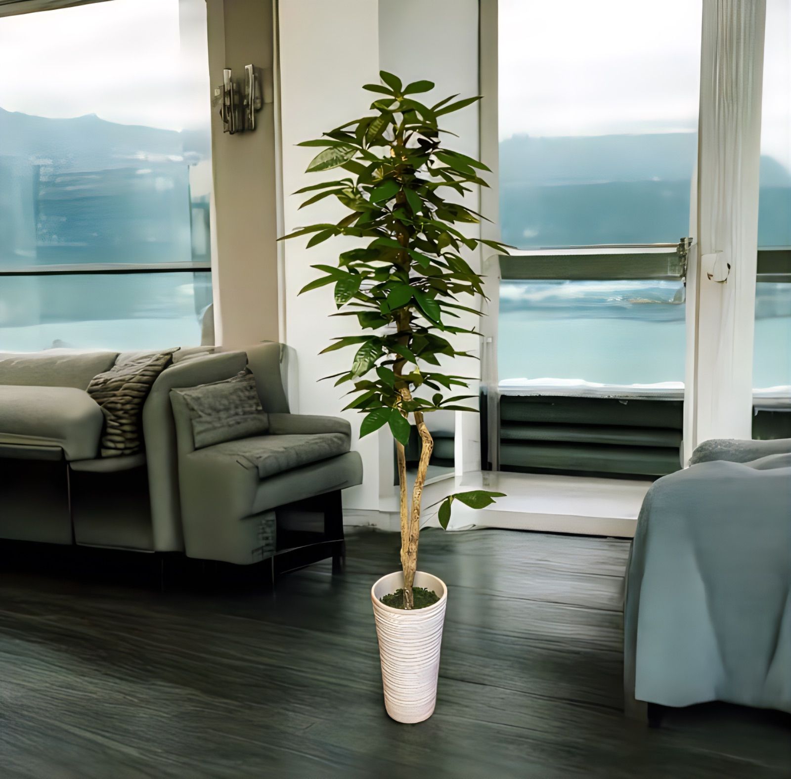 光触媒　人工観葉植物　ウォールグリーン　フェイクグリーン　スリムパキラ177 光触媒 人工観葉植物 ウォールグリーン フェイクグリーン スリム