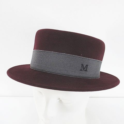 メゾンミッシェル MAISON MICHEL ハット カンカン帽 帽子 S