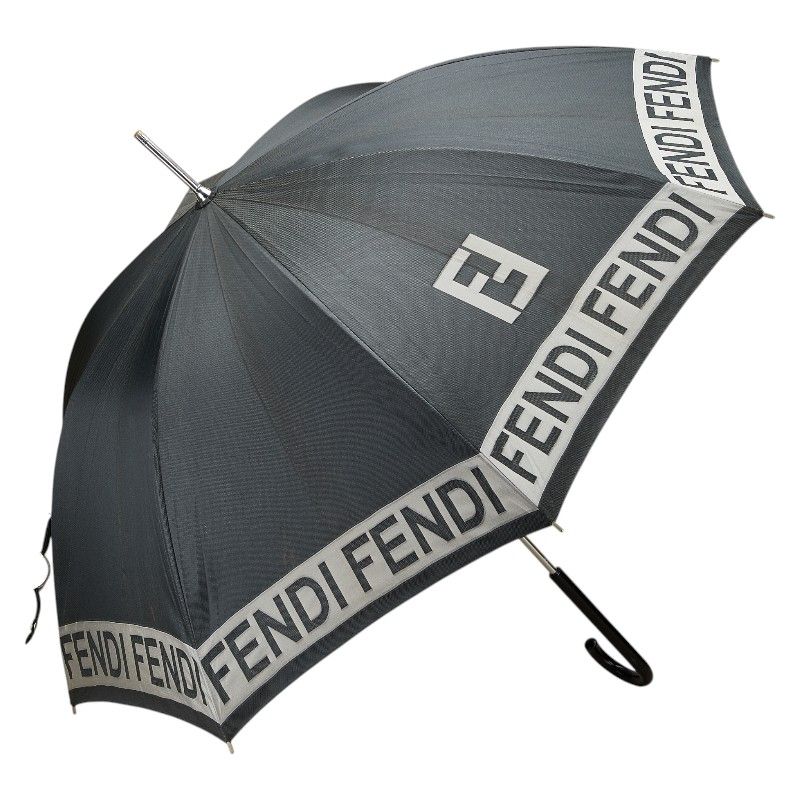 フェンディ 傘 長傘 雨傘 グレー ナイロン レディース FENDI【1