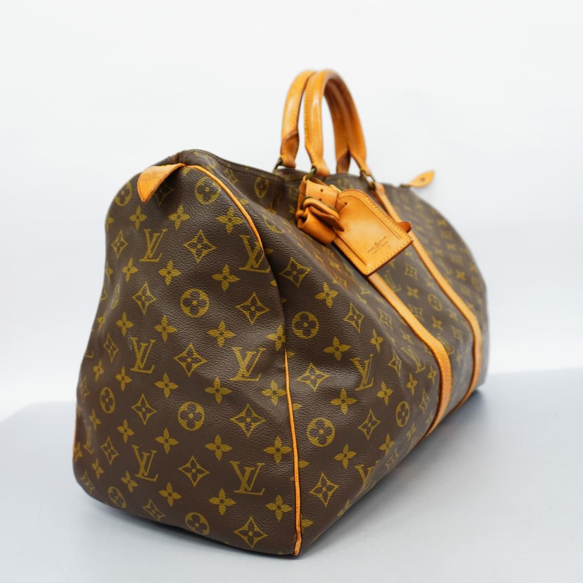 LOUIS VUITTON トゲトゲし ルイヴィトン モノグラム キーポル 55 ブラウン M41424 ユニセックス モノグラムキャンバス ボストン