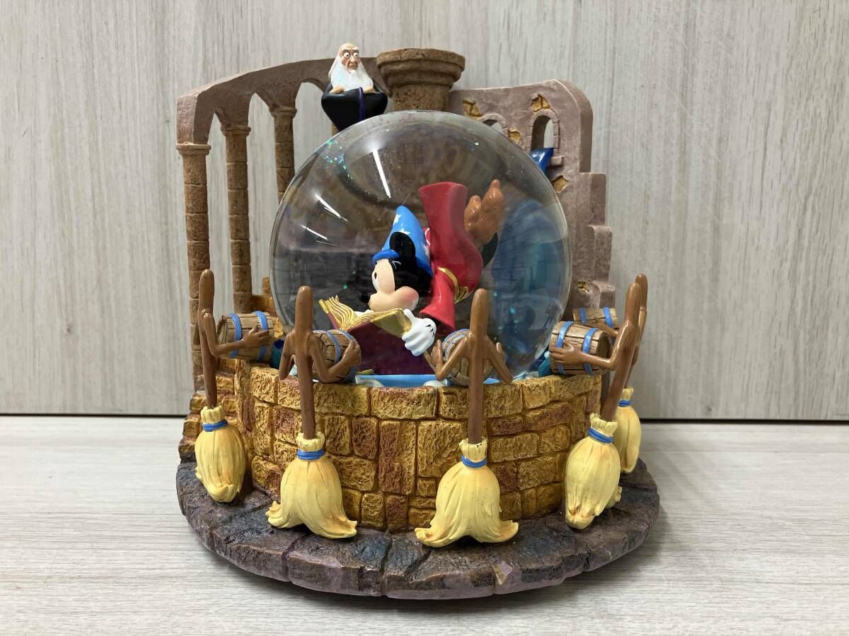 Disney ディズニー ファンタジア スノーグローブ オルゴール 魔法使いの弟子 ミッキーマウス スノードーム オルゴール動作 済