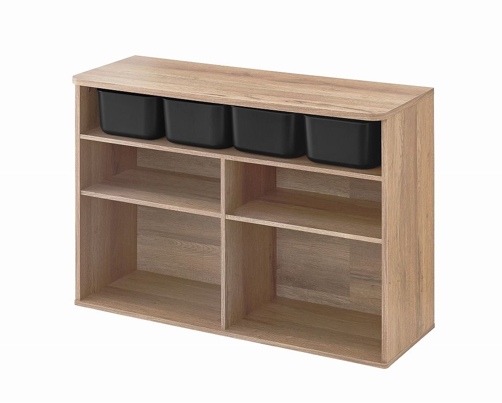 アイリスオーヤマ ラウンドシェルフ ワイドタイプ エイジングオーク RUS-97W IRIS OHYAMA