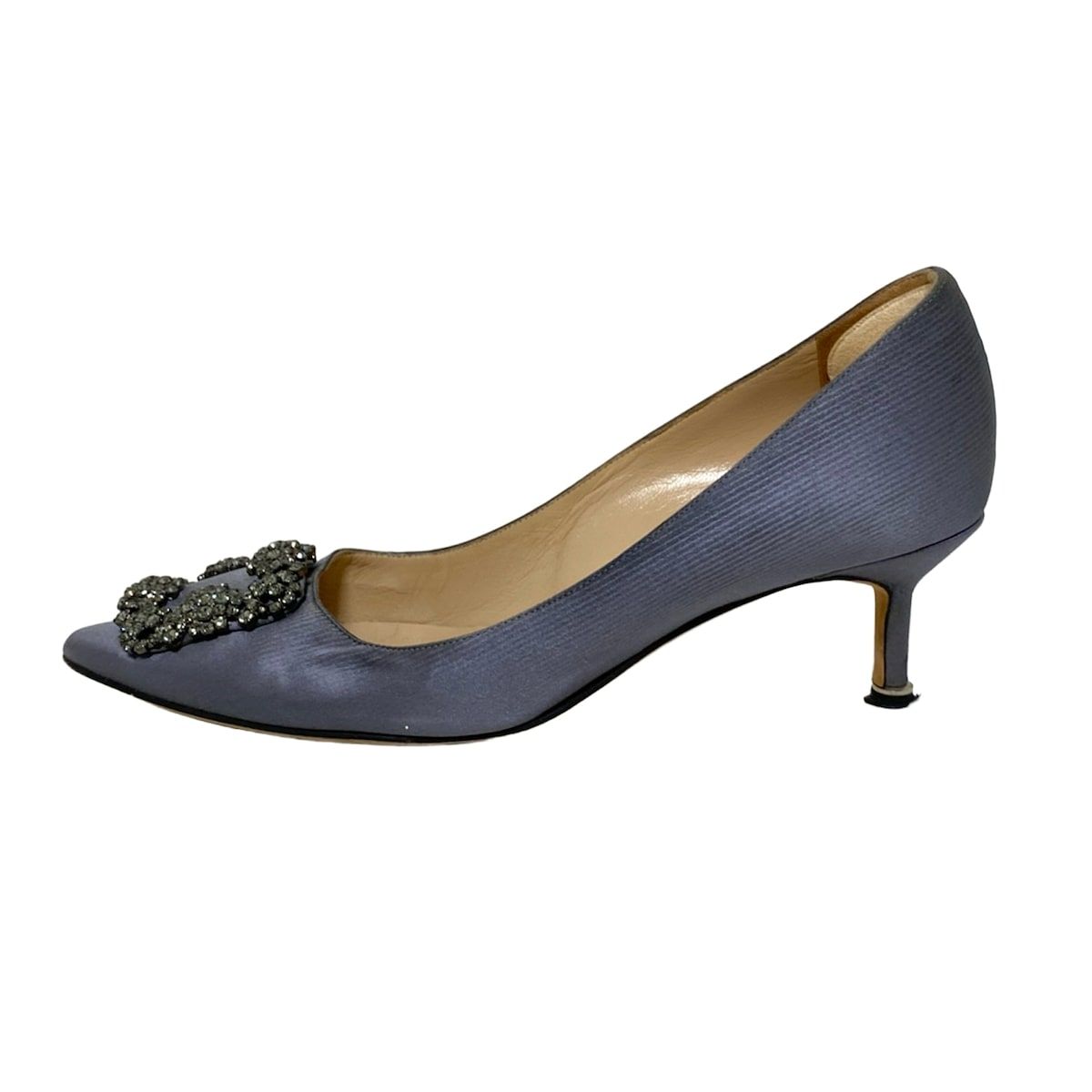 MANOLO BLAHNIK マノロブラニク パンプス 37 1|2 レディース - グレー ラインストーン