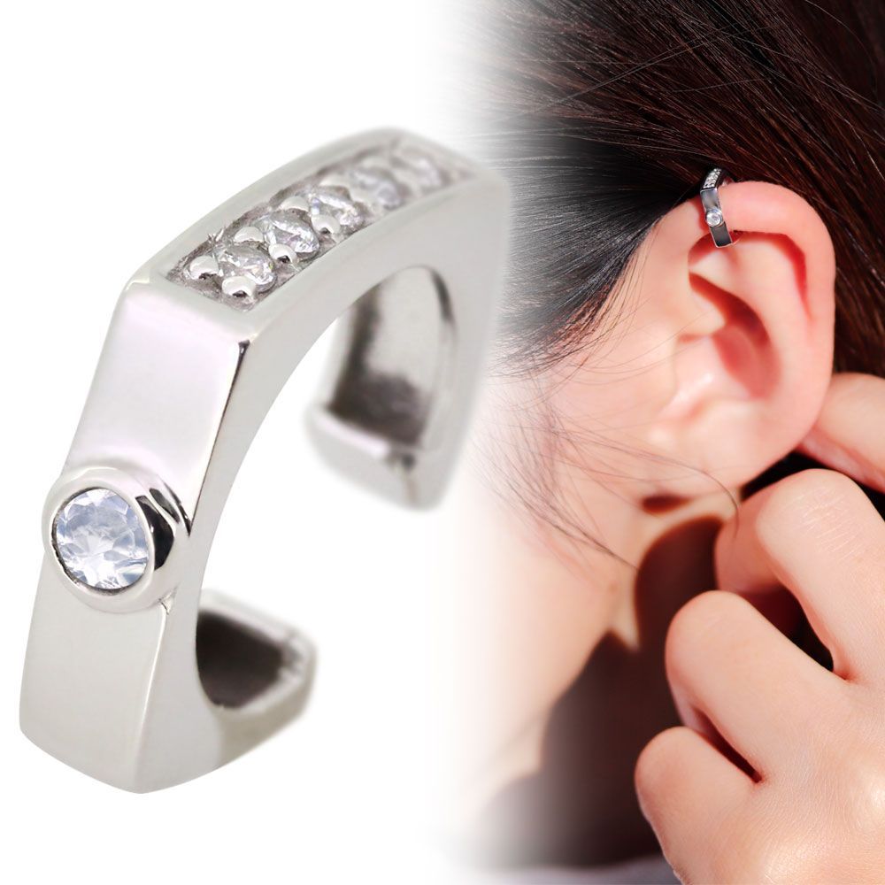 イヤーカフ レディース イヤカフ ダイヤモンド シルバー イヤリング 片耳用 ロイヤルブルームーンストーン SV925 リバーシブル【受注生産の為8～10営業日程度で発送】