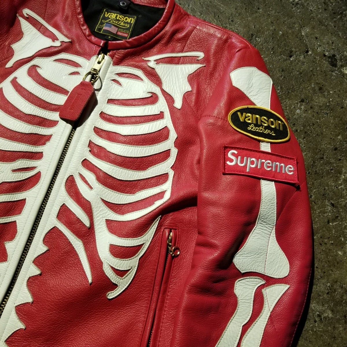 Supreme 17aw × VANSON Leather Bones Jacket S シュプリーム 2017aw 