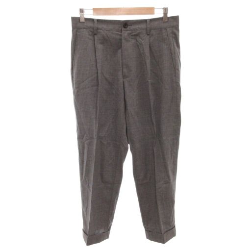 ビームスプラス BEAMS CORDURA 1プリーツ スラックス パンツ ウール M グレー 38-23-0145-803 |FF