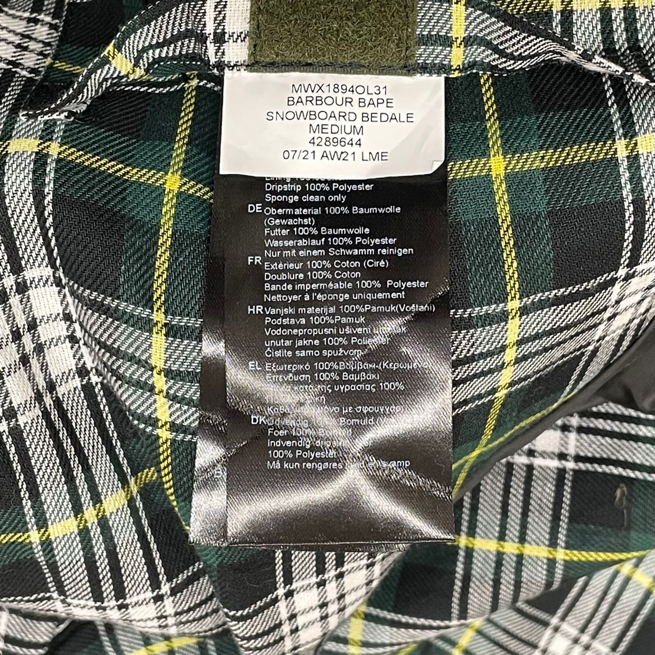 よろしくお願いいたしますBARBOUR Ｘ BAPE® 1STCAMOBEDALEJACKET