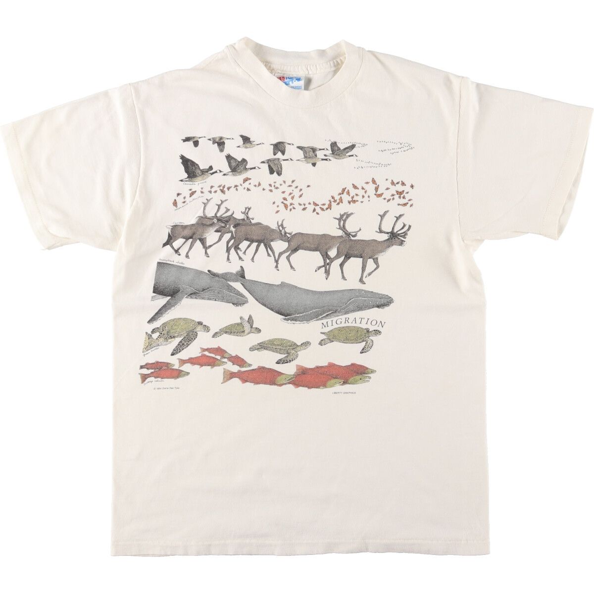 古着 90年代 ヘインズ Hanes BEEFY-T アニマルTシャツ USA製 メンズM ヴィンテージ /eaa442983 【中古】/eaa442983