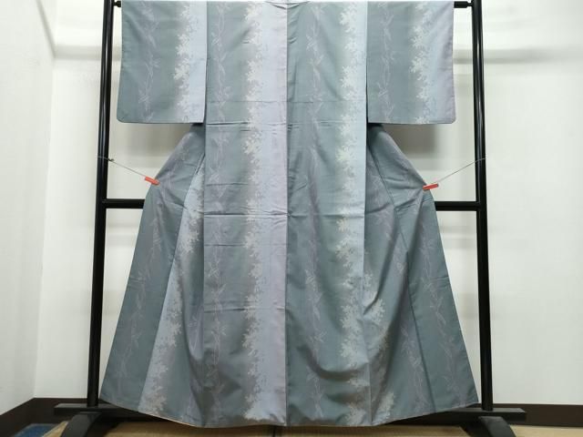 平和屋着物●結城紬　奥順　はたおり娘　80亀甲　舞葉文　正絹　逸品　CAAS8619vf 平和屋着物○結城紬 奥順 はたおり娘 80亀甲 舞葉文 正絹 逸品