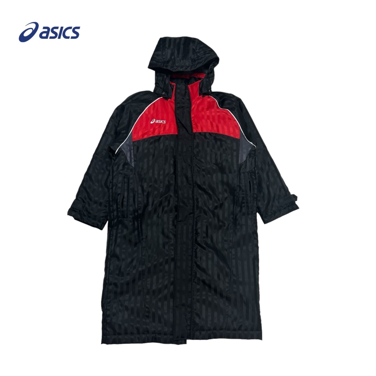 1414 asics ベンチコート　150 ブラック