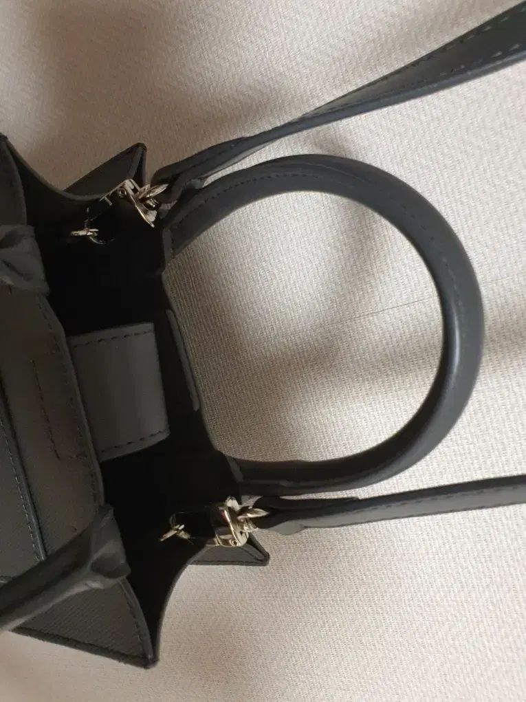 Kuho クホ kuho グレー キャンバス ハンディバッグ ミニ クロス トートバッグ DECORATOM_COM_BR