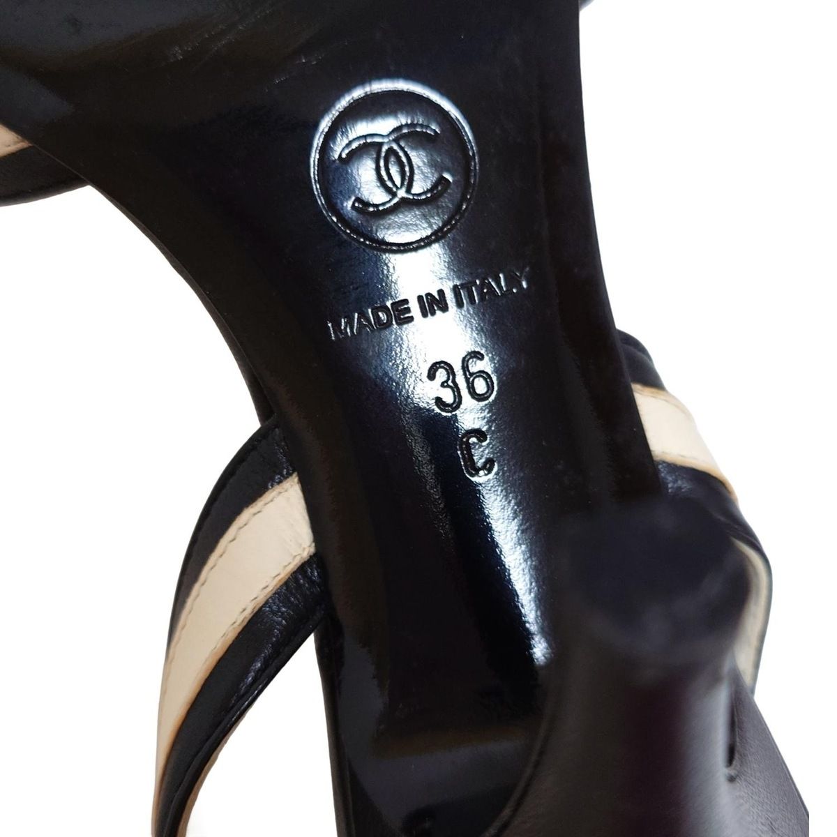 CHANEL(シャネル) サンダル 36 C レディース - アイボリー×黒