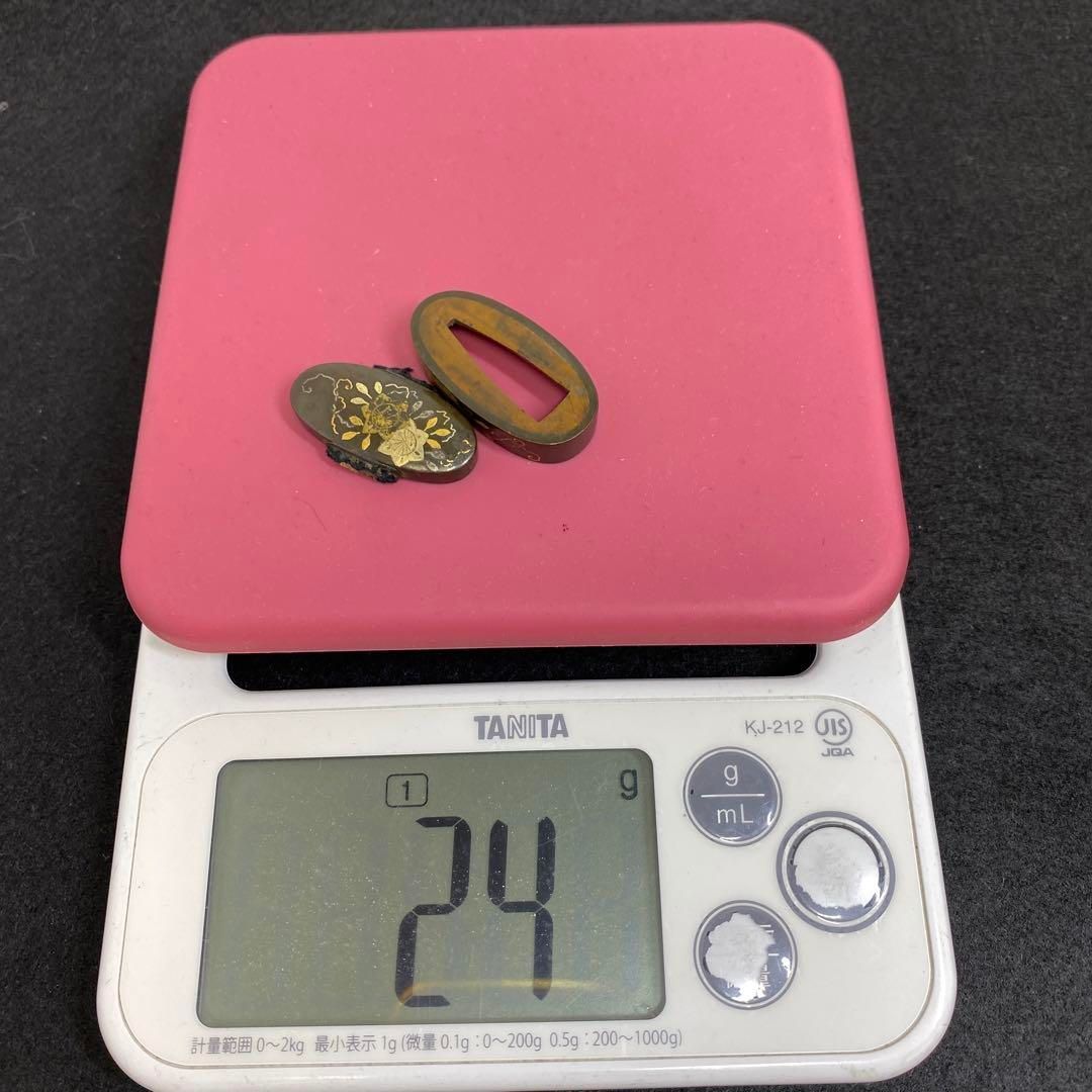 江戸時代 金象嵌縁頭 木箱付 24g 東Y6-0819☆2Fタカニ - メルカリ