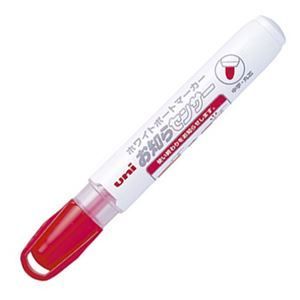 まとめ 三菱鉛筆 ホワイトボードマーカー ユニお知らセンサー 中字丸芯 赤 PWB1204M.15 1本 ×80セット