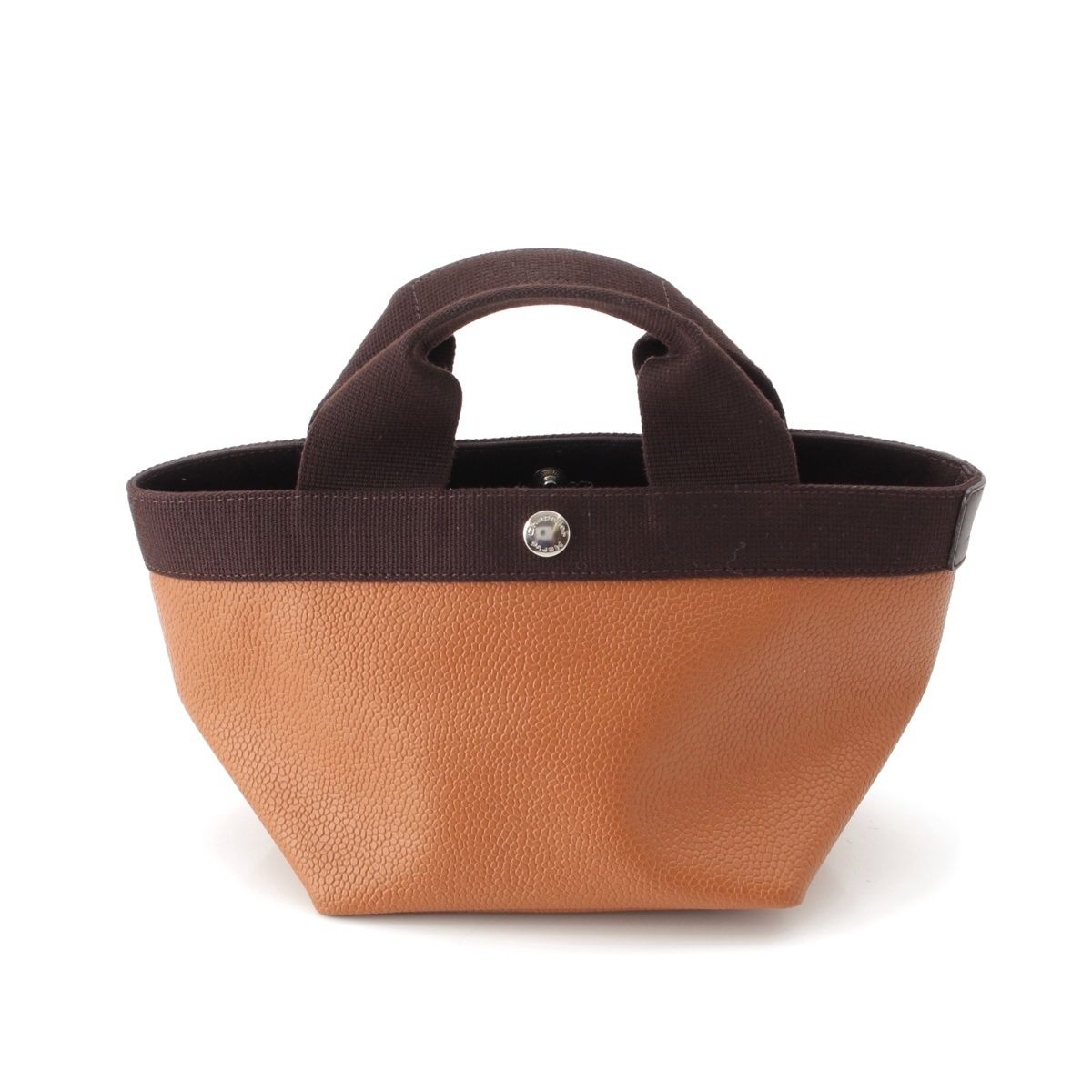 エルベ・シャプリエ リュクス 舟型トートS キャンバス レザー