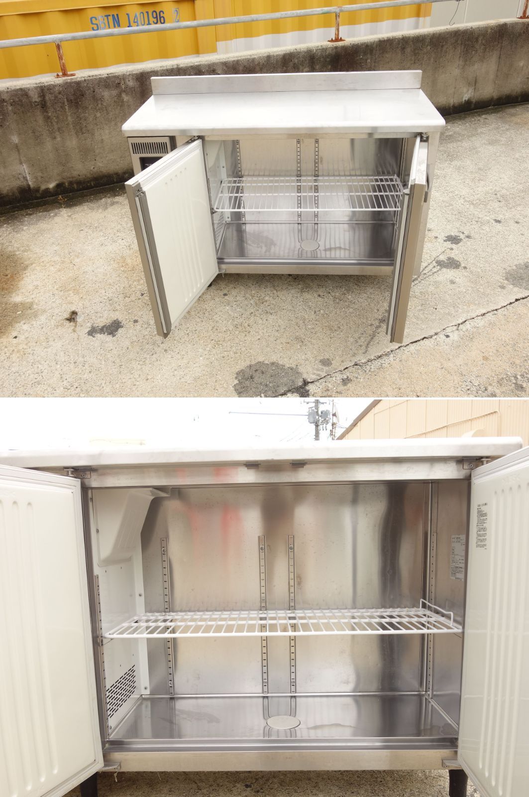 中古】M▽フクシマ 業務用 台下冷凍庫 コールドテーブル 170L 2面扉 