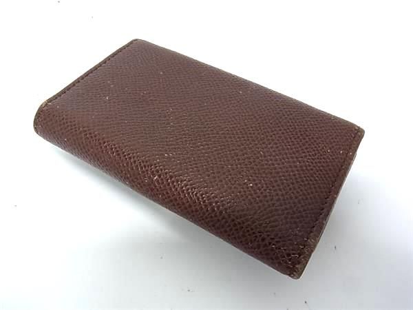 ブルガリ BVLGARI 高級感のある ブラウンレザー キーケース 美品