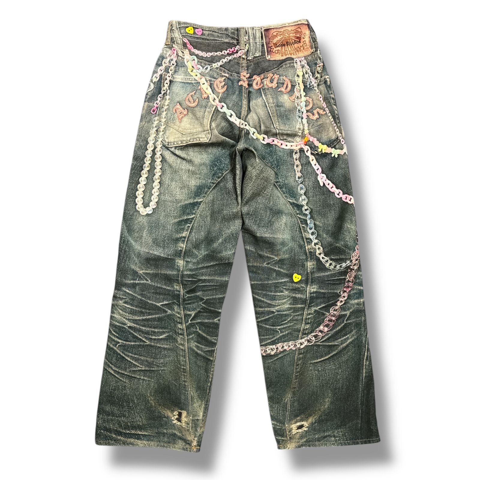 Acne Studios 1981M ルーズフィットデニム トロンプルイユ 44 Acne Studios - Loose fit jeans - 1981 - Mid Blue