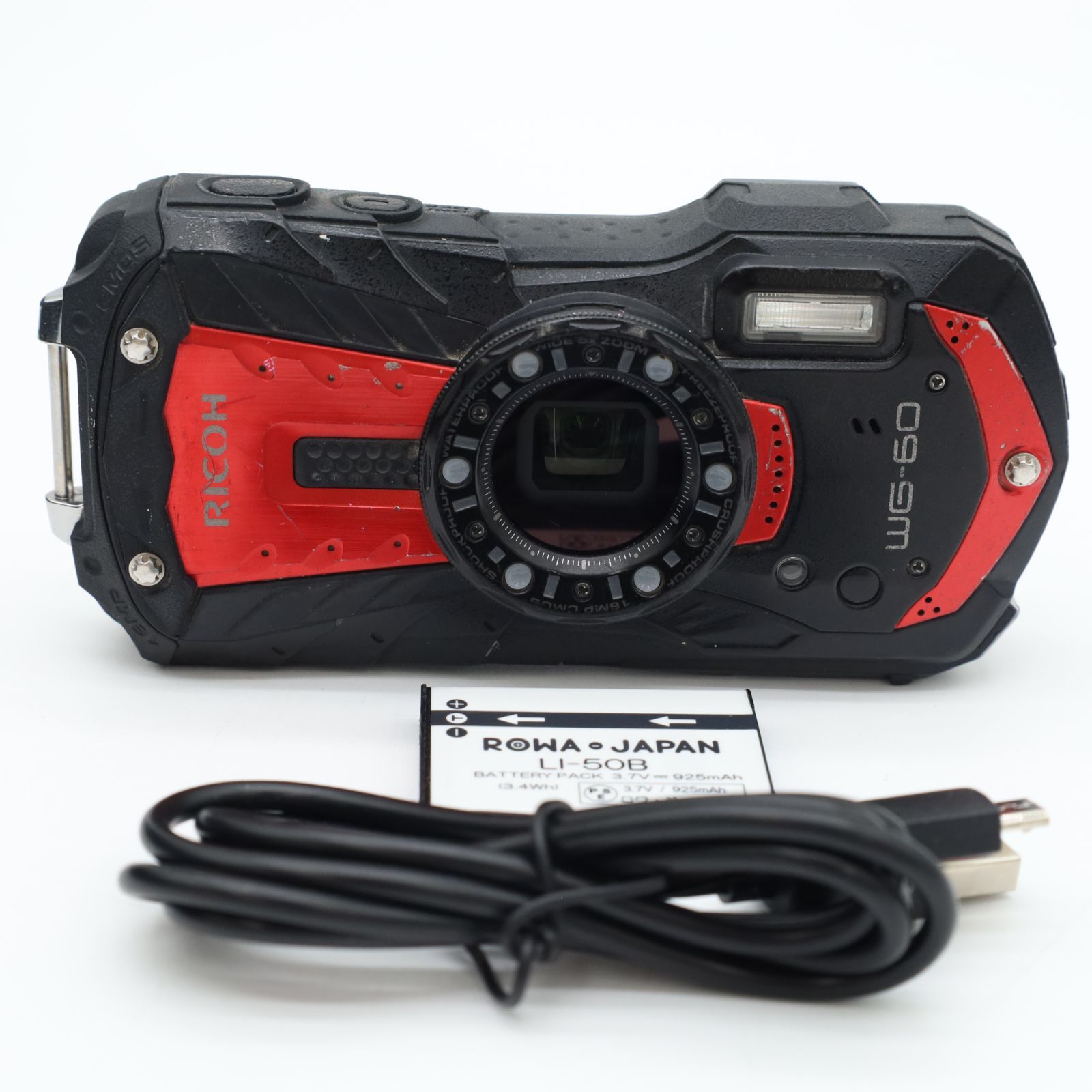 RICOH WG-60 ゆう様専用 RED防水デジタルカメラ 動作確認済