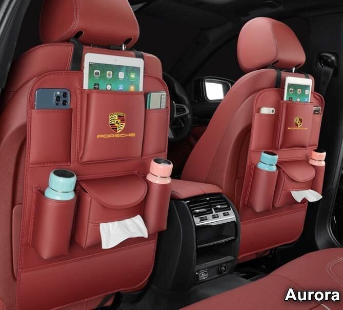 未使用新品2個セット ポルシェ Porsche  シートバックポケット 多機能仕上げバッグ 大容量 防水 防汚 カー用品便利グッズ  後部座席収納  車用収納ポケット 4色選択 全車種対応  Panamera Cayenne Mac