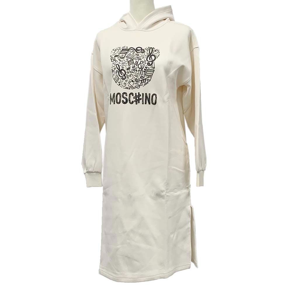 MOSCHINO モスキーノ ベア スェット ワンピース トレーナー ホワイト モスキーノ MOSCHINO レディース トップス スウェット