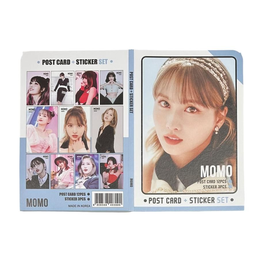 MOMO モモ TWICE トゥワイス ポストカード＆ ステッカーセット ハガキ