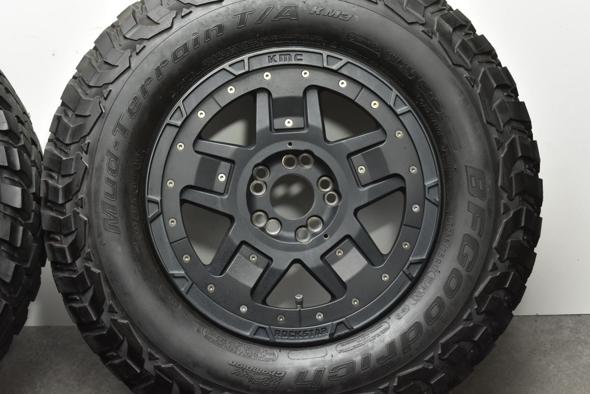 バリ溝 美品】KMC ROCKSTAR3 17in 8J +35 PCD114.3-127 BFグッドリッチ 